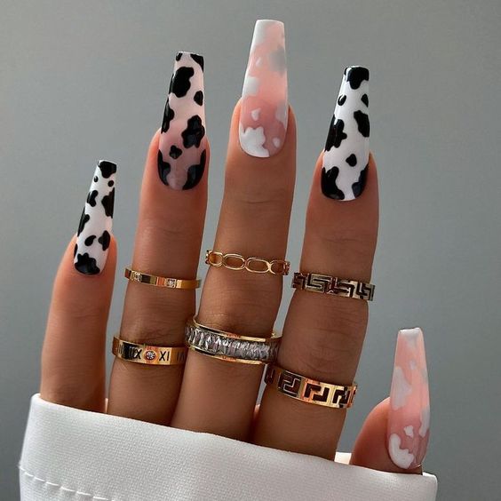 Ongles d’automne - Coffin Cow Nail