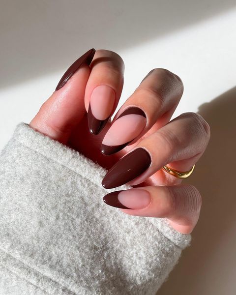 Fall Nails - Tourbillon d’ongles Français bruns