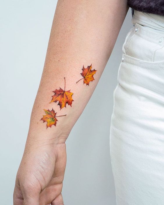 Tatouages ​​​​de feuille d