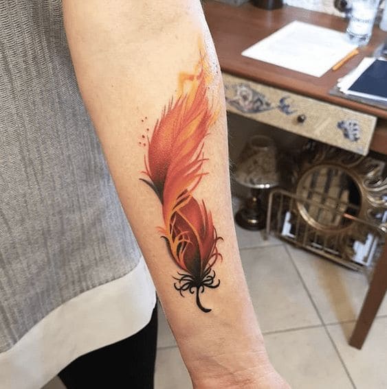 Tatouages ​​​​de plumes de phénix 3