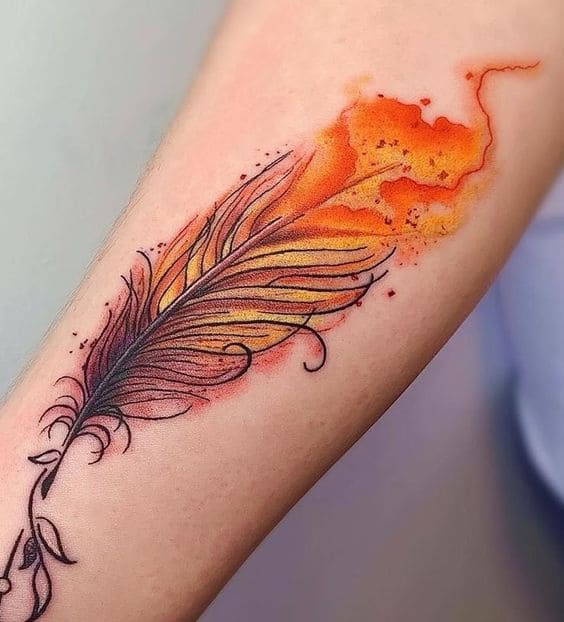 Tatouages ​​​​de plumes de phénix 4