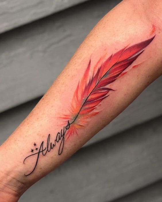 Tatouages ​​​​de Plumes Aquarelle 5